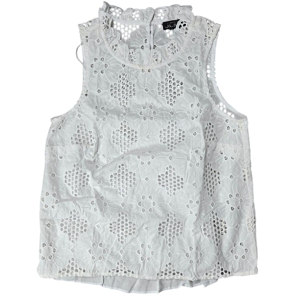 J. Crew Fleur top in eyelet White XXS BR583